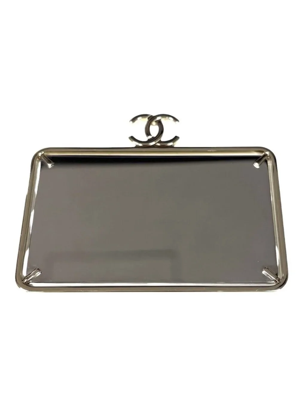 Chanel Shoulder Bag Quilted CC Logo Lambskin Black Gold Vintage